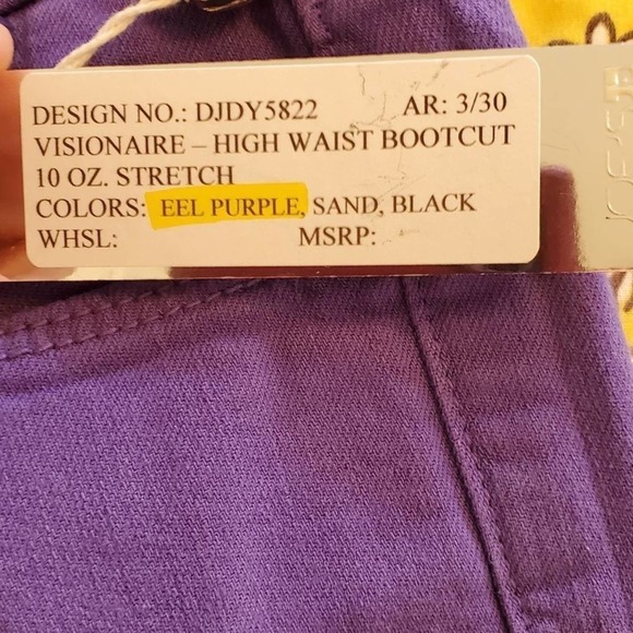 Joe's jeans the Visionaire boho‎ chic high rise bootcut flare Eel Purple size 27 - Picture 7 of 15
